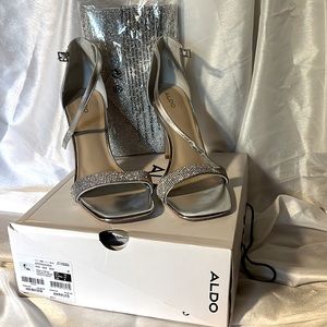 ADLO set Afendaven rhinestone heels (worn once) and Matching Geaven clutch (NIB)